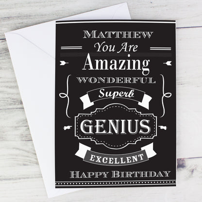 Personalised Vintage Typography Card