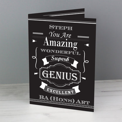 Personalised Vintage Typography Card