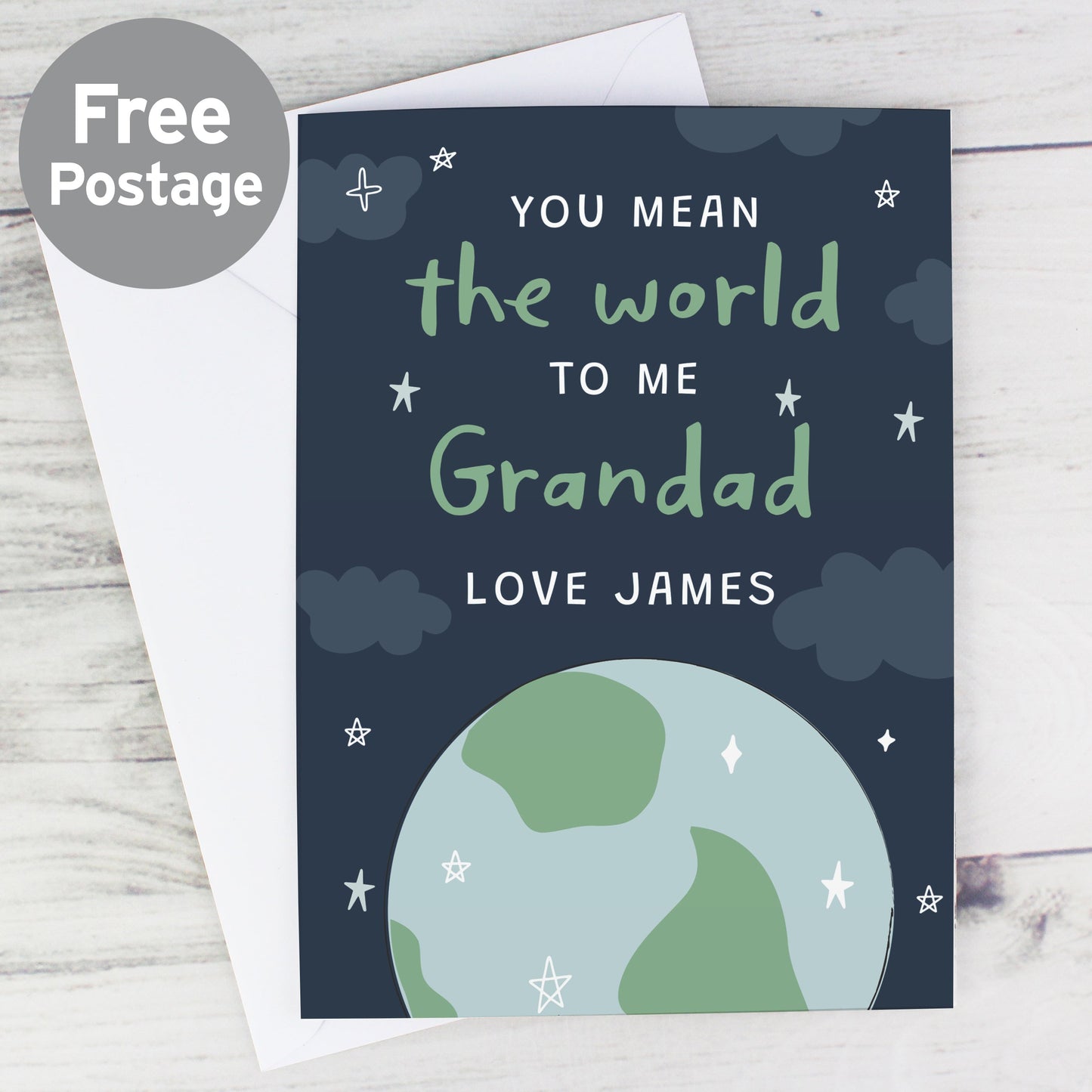 Personalised You Mean The World To Me Card