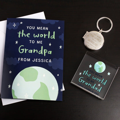 Personalised You Mean The World To Me Card