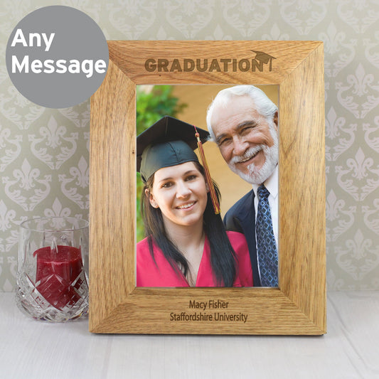 Personalised Graduation 5x7 Wooden Photo Frame