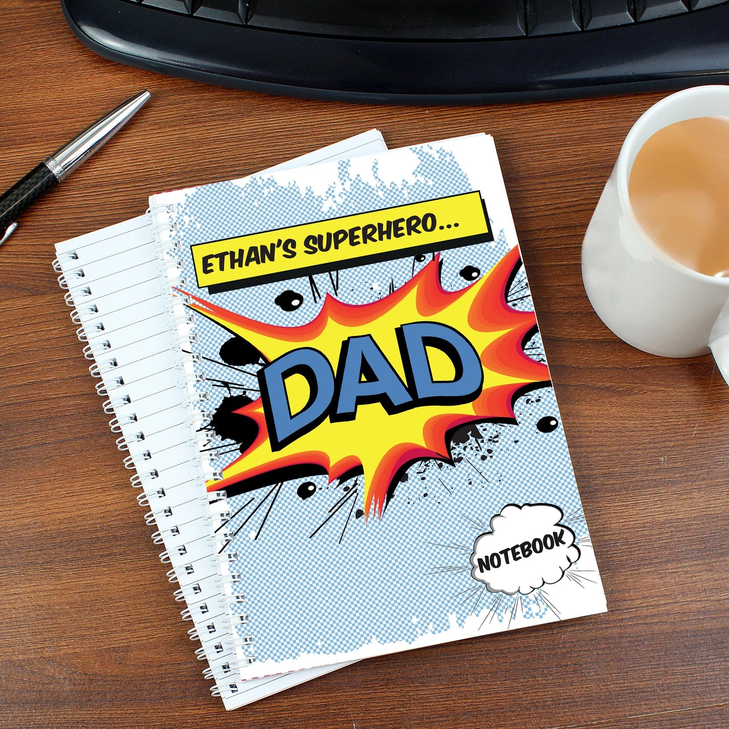 Personalised Super Hero Comic Book Themed A5 Notebook