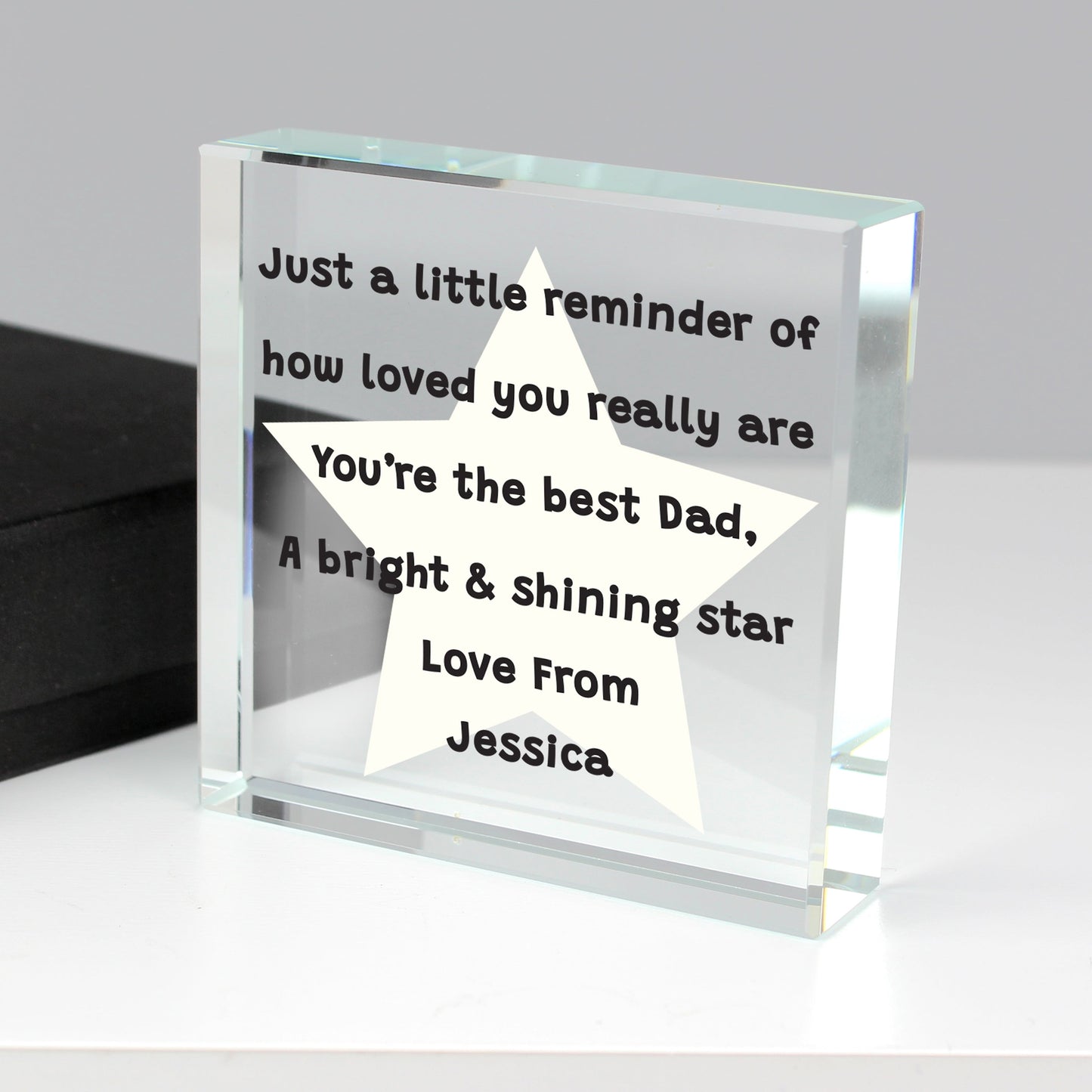 Personalised Star Poem Crystal Token