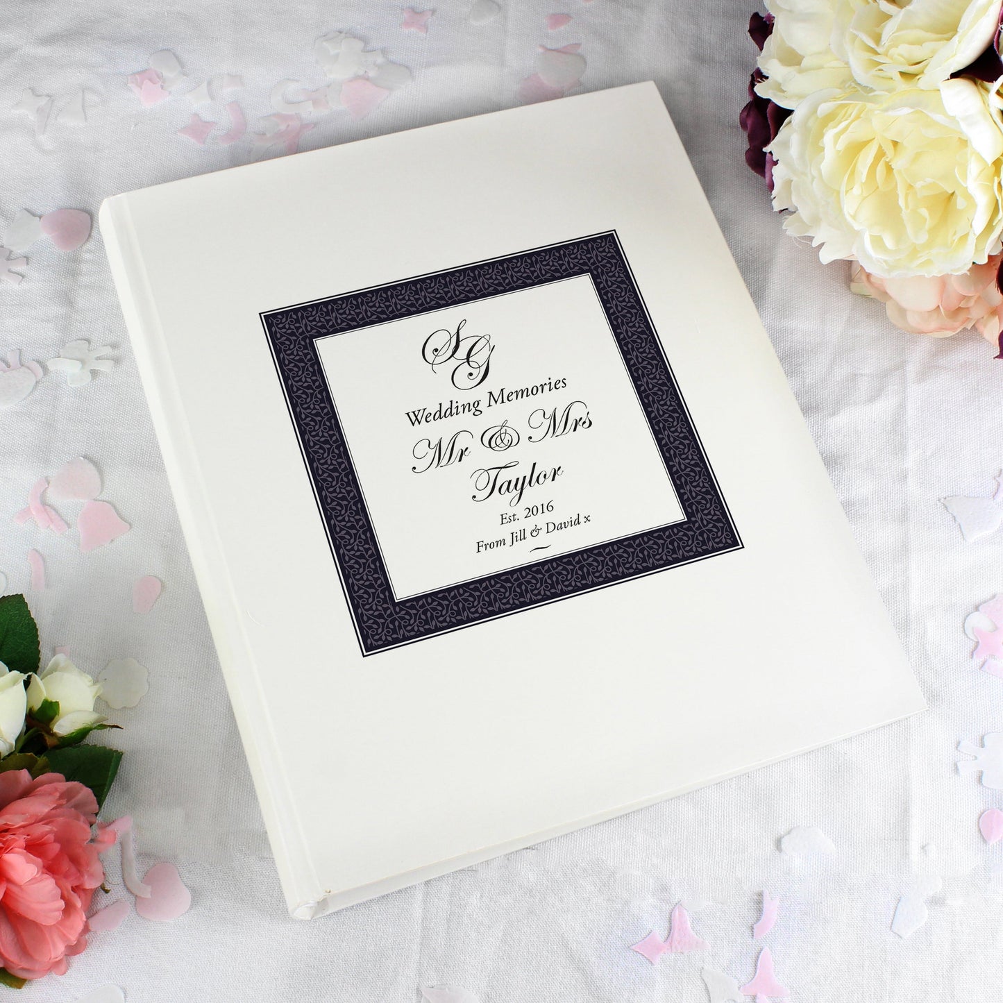 Personalised Ornate Monogram Traditional Photo Album